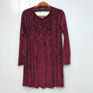EUC Basically Me Red Velvet Dress